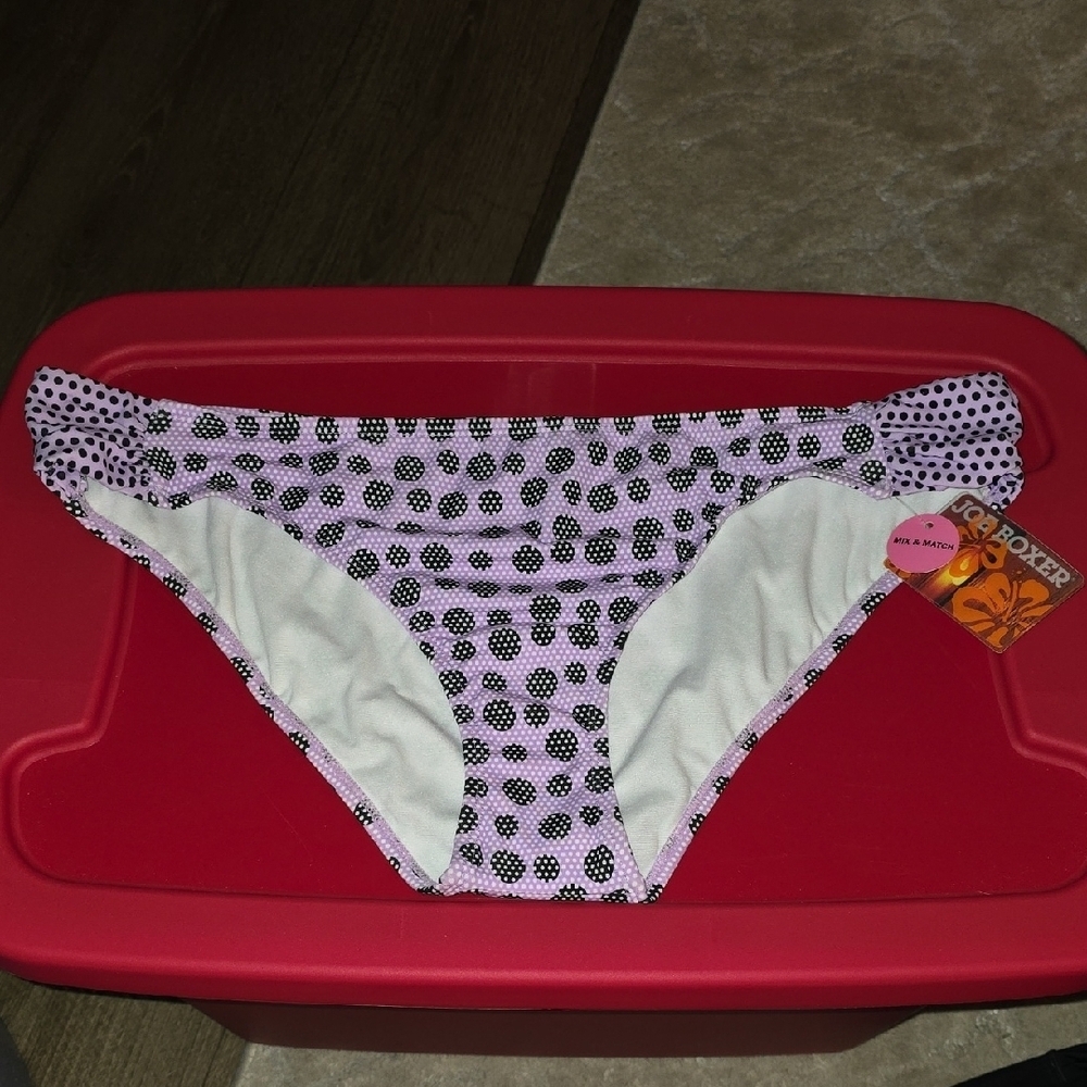 (J29) Purple Polka Dot Bikini Bottoms SZ XL - Picture 1 of 4